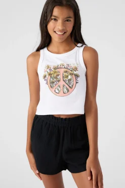 Kids O’Neill Tops<GIRL'S PEACE FLOWER TANK