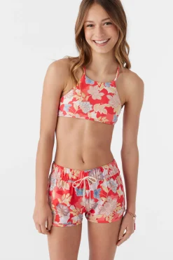 Women/Kids O’Neill Boardshorts|Boardshorts<GIRL'S SALTWATER ESSENTIALS LANE PRINTED 2" ELASTIC BOARDSHORTS