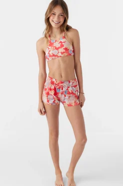 Women/Kids O’Neill Boardshorts|Boardshorts<GIRL'S SALTWATER ESSENTIALS LANE PRINTED 2" ELASTIC BOARDSHORTS