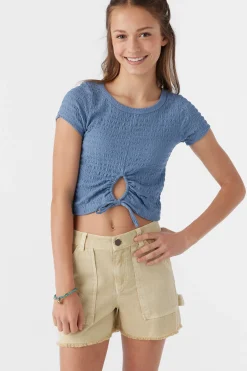 Kids O’Neill Tops<GIRL'S SHELLIE TEXTURED KNIT TOP