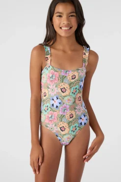 Women/Kids O’Neill One-Pieces|One Pieces<GIRL'S TALITHA FLORAL RUFFLE ONE-PIECE