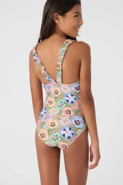Women/Kids O’Neill One-Pieces|One Pieces<GIRL'S TALITHA FLORAL RUFFLE ONE-PIECE