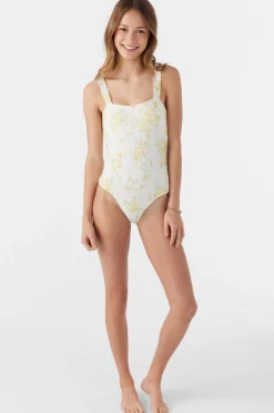 Women/Kids O’Neill One-Pieces|One Pieces<GIRL'S TATIANNA FLORAL RUFFLE STRAP ONE PIECE