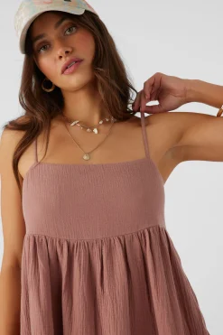 Women O’Neill Cover-Ups<HADIA CRINKLE DOUBLE GAUZE MINI DRESS