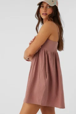 Women O’Neill Cover-Ups<HADIA CRINKLE DOUBLE GAUZE MINI DRESS