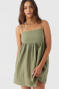 Women O’Neill Cover-Ups<HADIA CRINKLE DOUBLE GAUZE MINI DRESS