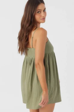 Women O’Neill Cover-Ups<HADIA CRINKLE DOUBLE GAUZE MINI DRESS