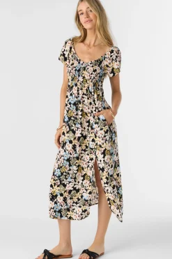 Women O’Neill Dresses<HAYZEL CAMDEN TROPICAL MIDI DRESS