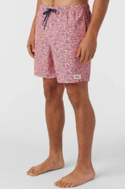 O’Neill Side Pockets<HERMOSA ELASTIC WAIST 17" SWIM TRUNKS