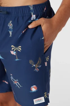 O’Neill Side Pockets<HERMOSA ELASTIC WAIST 17" SWIM TRUNKS
