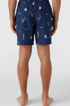 O’Neill Side Pockets<HERMOSA ELASTIC WAIST 17" SWIM TRUNKS