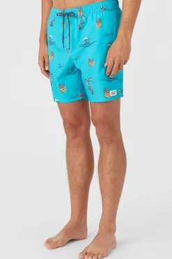 O’Neill Swim Trunks<HERMOSA ELASTIC WAIST 17" SWIM TRUNKS