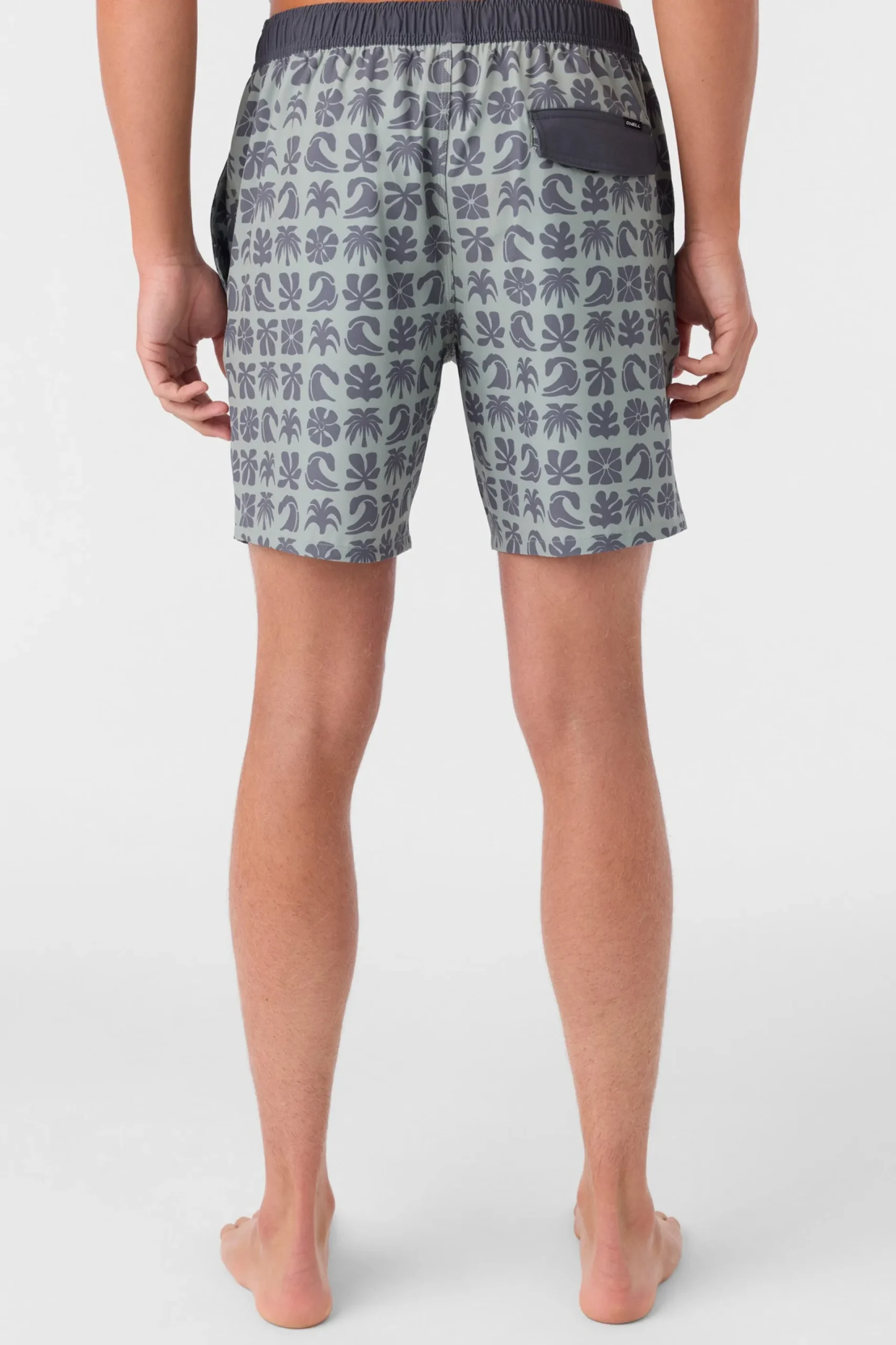 O’Neill Side Pockets<HERMOSA ELASTIC WAIST 17" SWIM TRUNKS