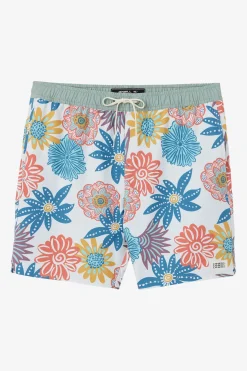 O’Neill Side Pockets<HERMOSA ELASTIC WAIST LINED 17" SWIM TRUNKS