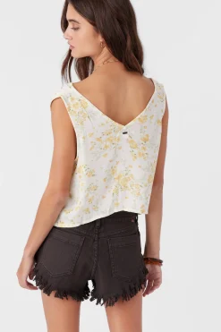 Women O’Neill Tops<JADEN TATIANNA FLORAL TIE-FRONT TOP