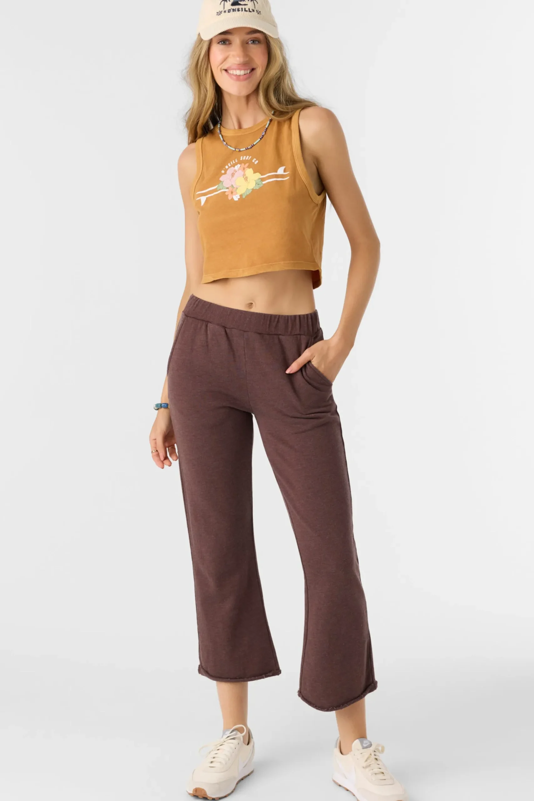 Women O’Neill Bottoms<KARMA FRENCH TERRY CROPPED LOUNGE PANTS
