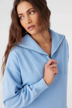 Women O’Neill Sweaters, Hoodies & Fleece<KARMA FRENCH TERRY HALF ZIP PULLOVER