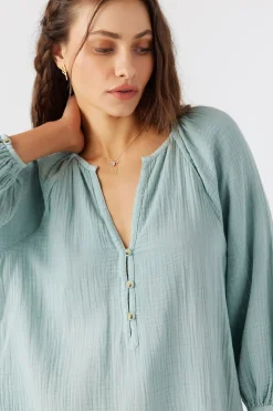 Women O’Neill Cover-Ups<KRYSTEN CRINKLE DOUBLE GAUZE TUNIC SWIM COVER-UP