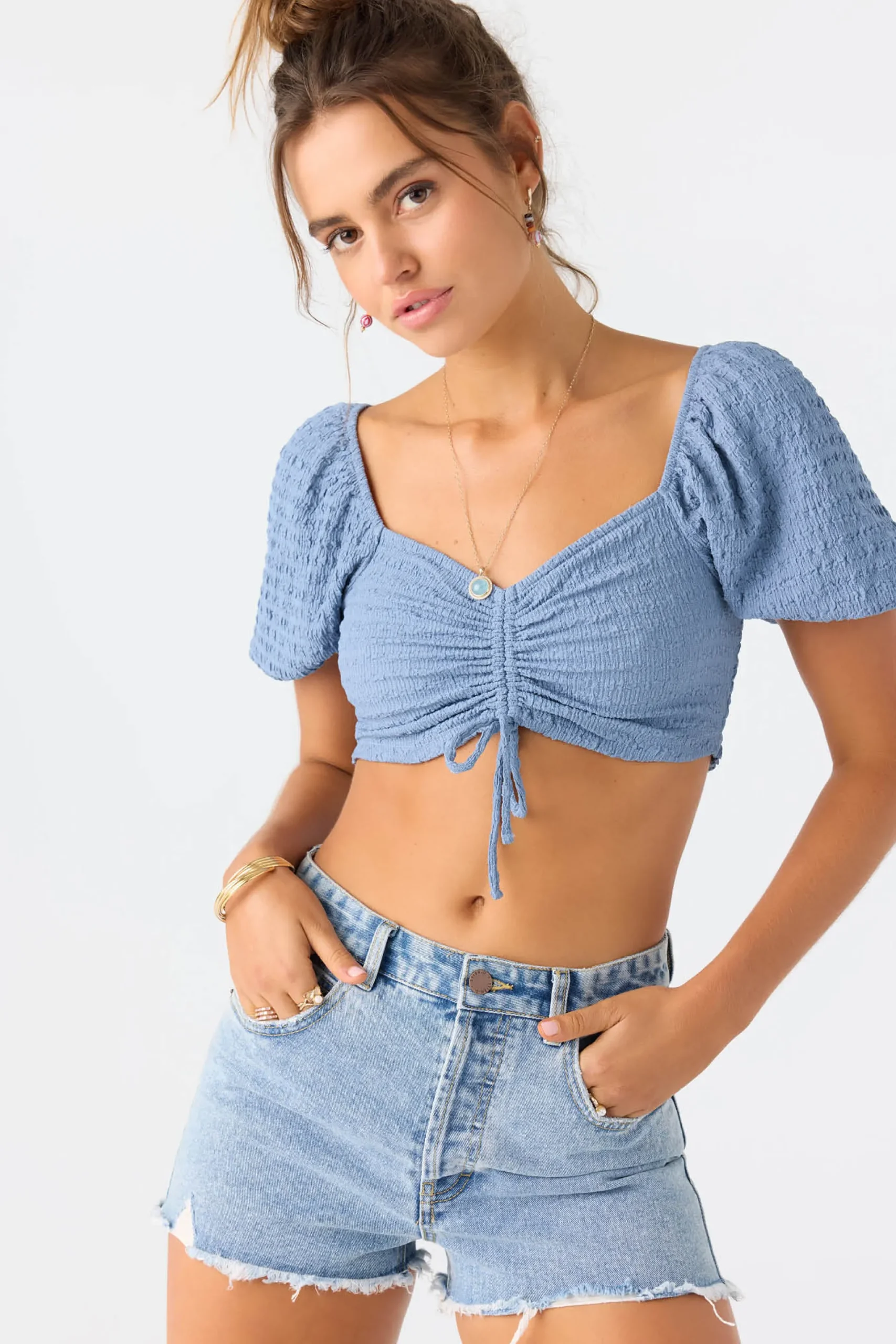 Women O’Neill Bottoms<LANISA DENIM SHORTS