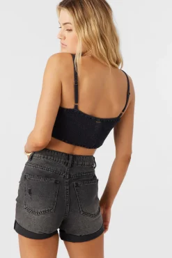 Women O’Neill Tops<LEA TIE-FRONT CROP TOP