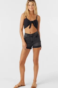 Women O’Neill Tops<LEA TIE-FRONT CROP TOP
