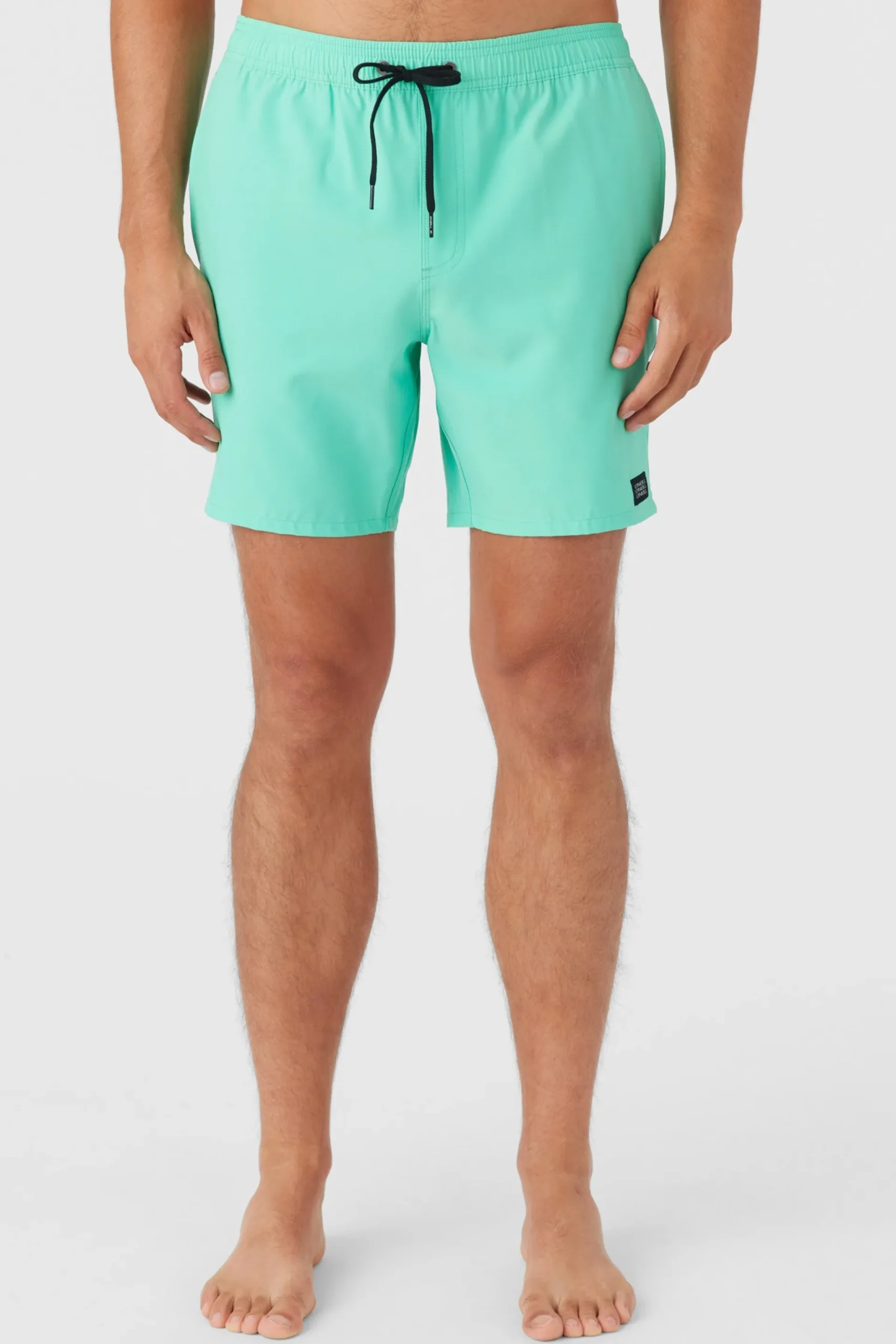 O’Neill Side Pockets|Swim Trunks<LENNOX HERMOSA SOLID ELASTIC WAIST 17" SWIM TRUNKS