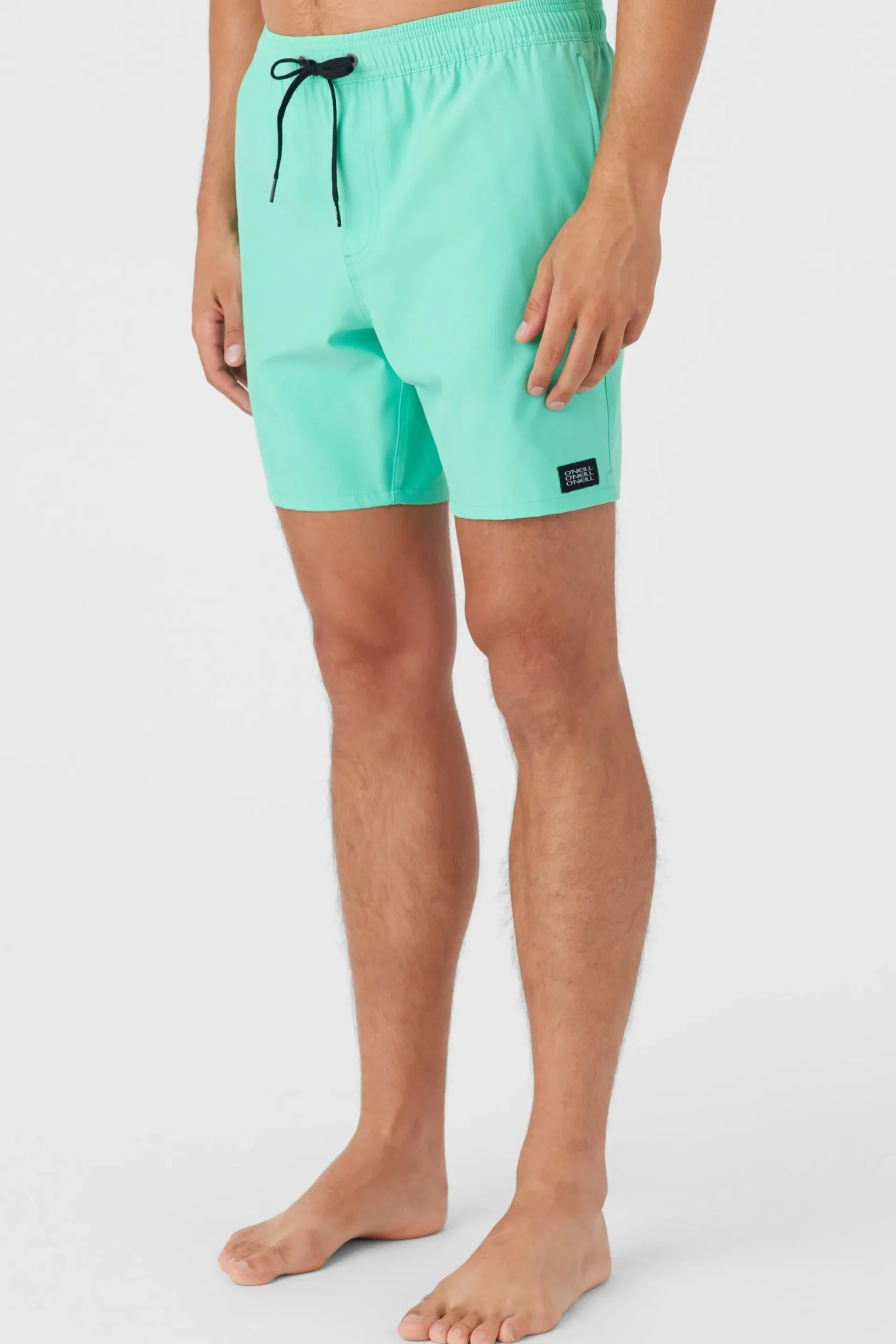 O’Neill Side Pockets|Swim Trunks<LENNOX HERMOSA SOLID ELASTIC WAIST 17" SWIM TRUNKS