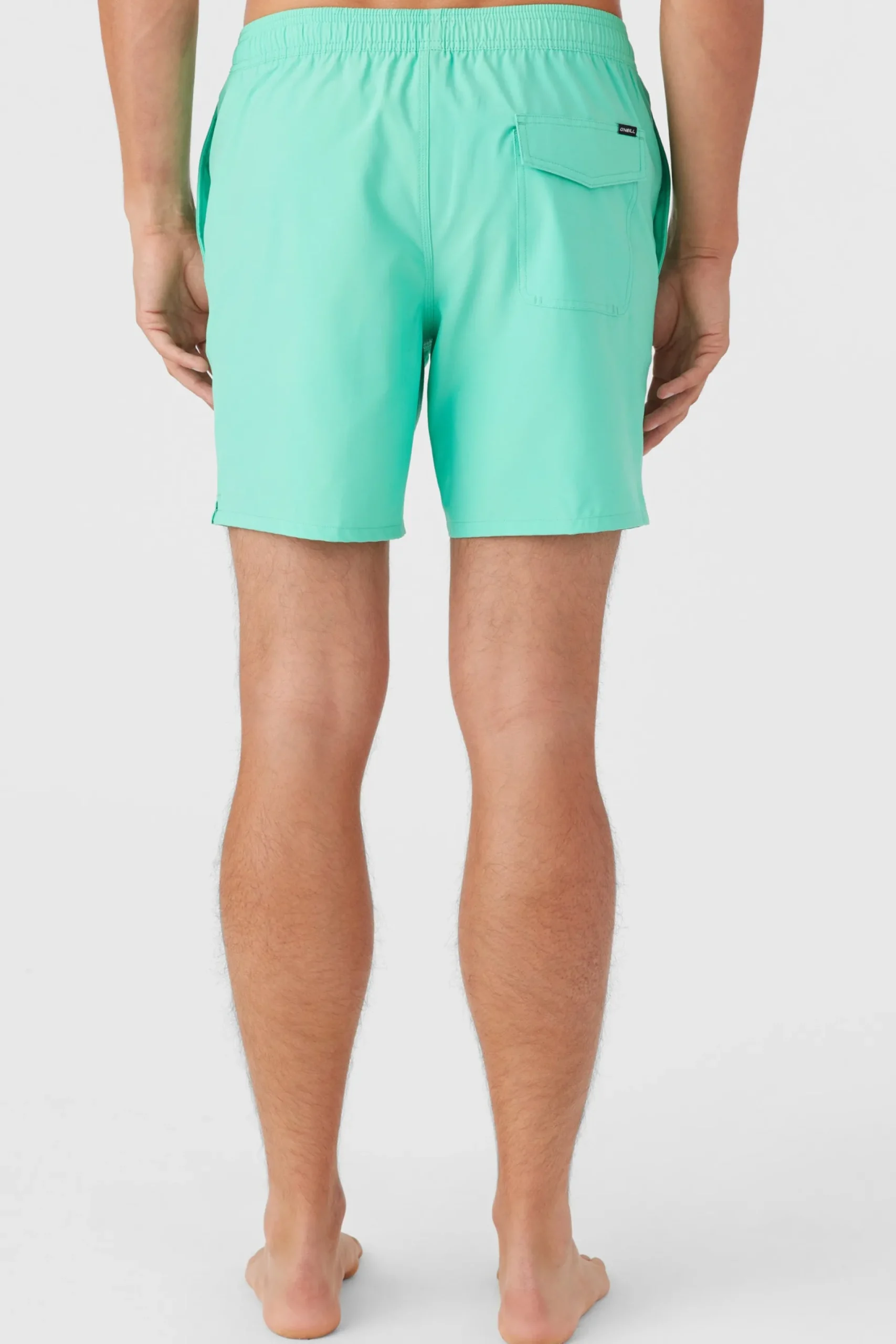 O’Neill Side Pockets|Swim Trunks<LENNOX HERMOSA SOLID ELASTIC WAIST 17" SWIM TRUNKS