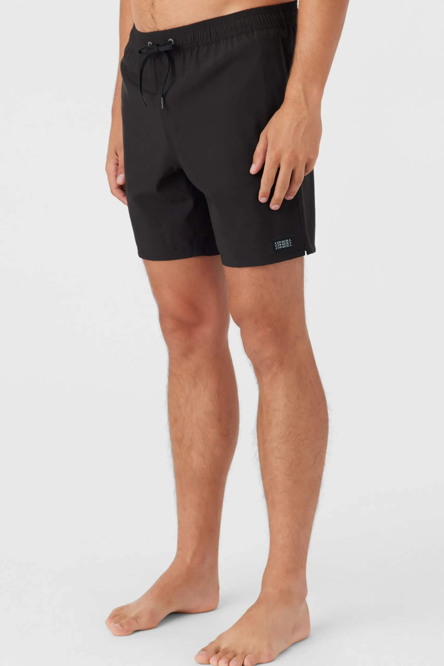 O’Neill Side Pockets|Swim Trunks<LENNOX HERMOSA SOLID ELASTIC WAIST 17" SWIM TRUNKS