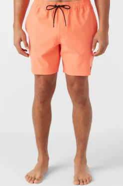 O’Neill Side Pockets|Swim Trunks<LENNOX HERMOSA SOLID ELASTIC WAIST 17" SWIM TRUNKS