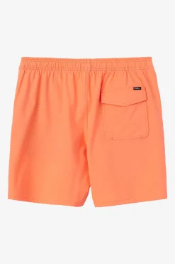 O’Neill Side Pockets|Swim Trunks<LENNOX HERMOSA SOLID ELASTIC WAIST 17" SWIM TRUNKS