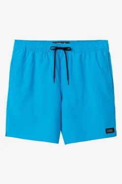 O’Neill Side Pockets<LENNOX HERMOSA SOLID ELASTIC WAIST 17" SWIM TRUNKS