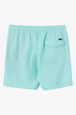 O’Neill Side Pockets<LENNOX HERMOSA SOLID ELASTIC WAIST 17" SWIM TRUNKS