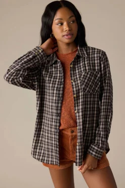 Women O’Neill Tops<LOGAN FLANNEL RELAXED FIT SHIRT