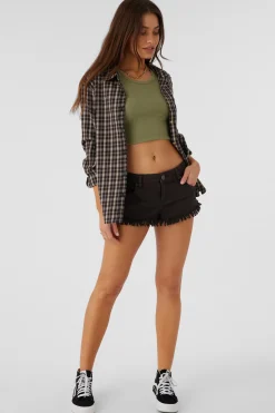 Women O’Neill Tops<LOGAN FLANNEL RELAXED FIT SHIRT