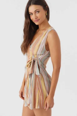 Women O’Neill Dresses<MAIZIE STRIPE WRAP MINI DRESS