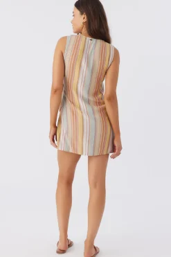 Women O’Neill Dresses<MAIZIE STRIPE WRAP MINI DRESS