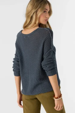 Women O’Neill Sweaters, Hoodies & Fleece<MARINA COTTON SLUB V-NECK SWEATER