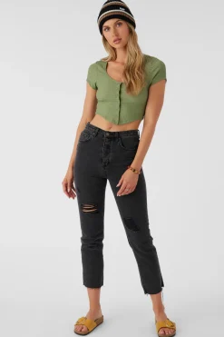 Women O’Neill Tops<MARLENA TEXTURED KNIT CROP TOP