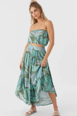 Women O’Neill Bottoms<MARNIE LORETTA PRINT MIDI SKIRT