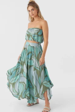 Women O’Neill Bottoms<MARNIE LORETTA PRINT MIDI SKIRT