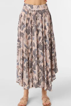 Women O’Neill Bottoms<MARNIE PALMER PRINT MIDI SKIRT