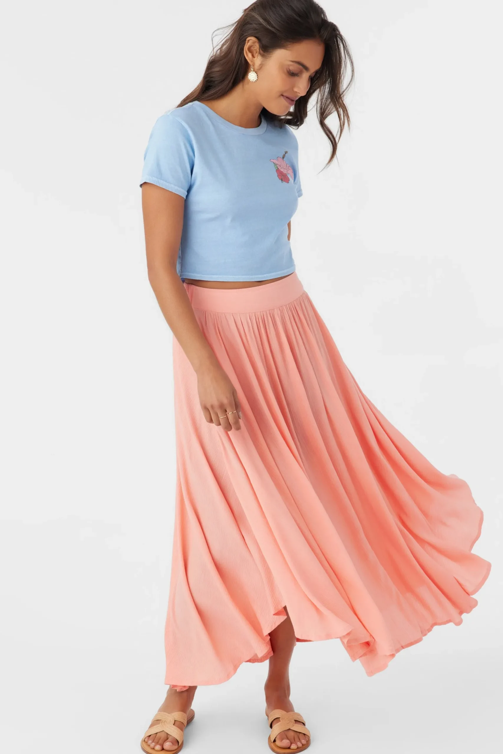 Women O’Neill Bottoms<MARNIE SOLID MIDI SKIRT