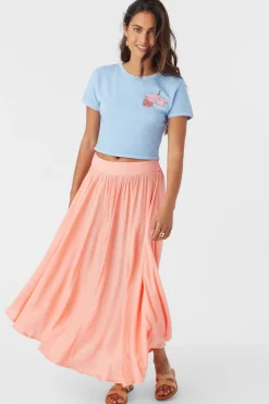 Women O’Neill Bottoms<MARNIE SOLID MIDI SKIRT
