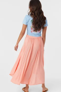 Women O’Neill Bottoms<MARNIE SOLID MIDI SKIRT