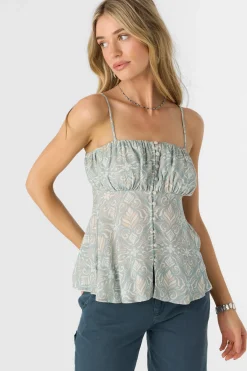 Women O’Neill Tops<MEI MARIA TILE BUTTON FRONT TANK TOP