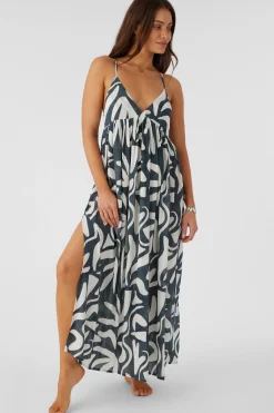 Women O’Neill Cover-Ups<MEL MAXI BEACH HUT GEO SWIM COVER-UP DRESS