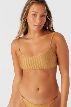 Women O’Neill Bralette|Bikini Tops<MIZI METALLIC RIB SURFSIDE BRALETTE TOP