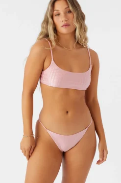 Women O’Neill Bralette|Bikini Tops<MIZI METALLIC RIB SURFSIDE BRALETTE TOP
