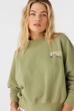 Women O’Neill Sweaters, Hoodies & Fleece<MOMENT CREW NECK CROPPED FLEECE